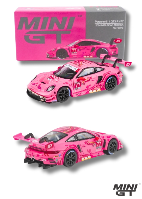 MINI GT Porsche 911 GT3 R #77 AO Racing 2024 IMSA Road America